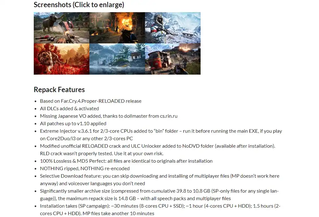 تفاوت نسخه fitgirl با reloaded از نظر سرعت نصب