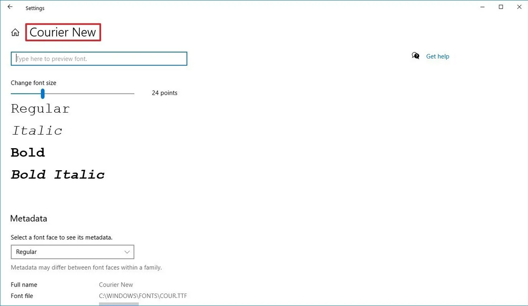 نحوه تعویض فونت پیشفرض ویندوز 10