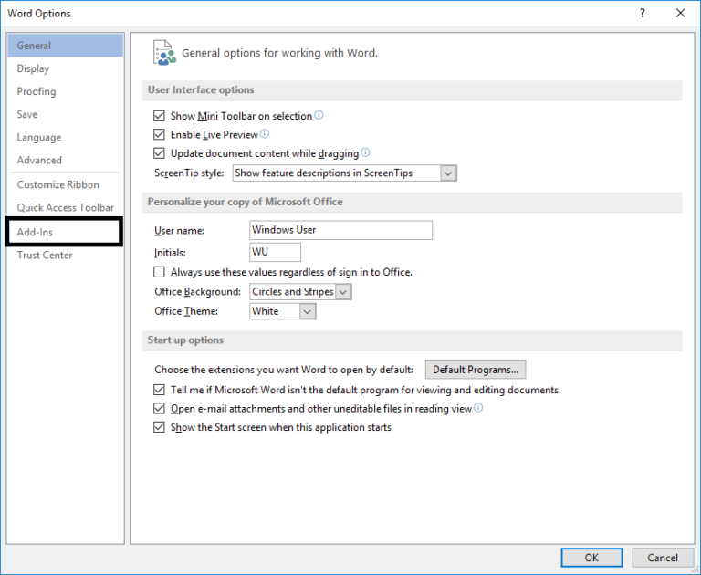 غیرفعال شدن ورد مشکل بسته شدن ورد 2016