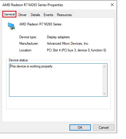 General Tab General Tab