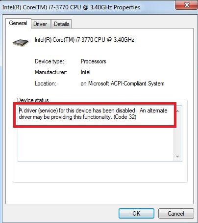 Disabled device Disabled device
