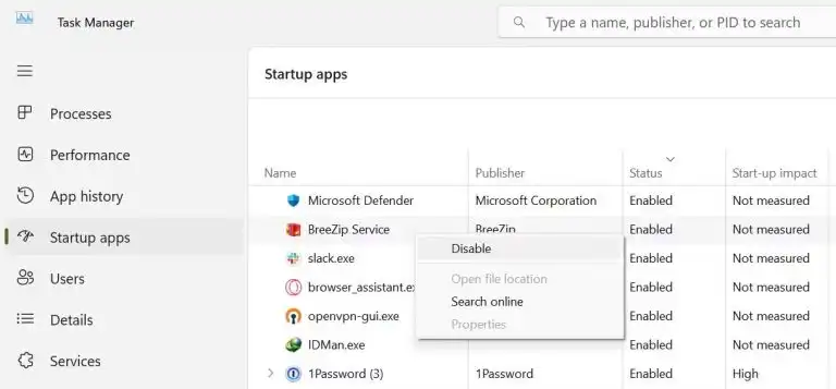 متوقف کردن اجرای خودکار برنامهها