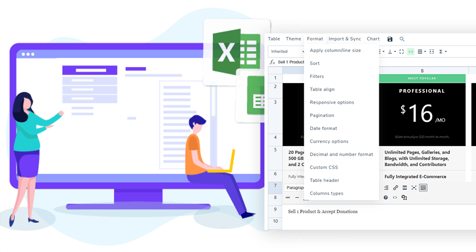 آموزش اکسل در وردپرس